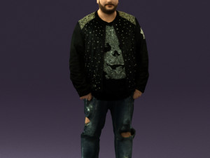 man in black jacket 18 0525 3d print ready 3D Print Model