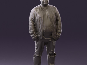 man in black jacket 18 0525 3d print ready 3D Print Model