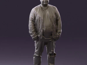 man in black jacket 18 0525 3d print ready 3D Print Model