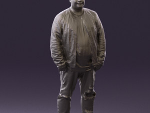 man in black jacket 18 0525 3d print ready 3D Print Model