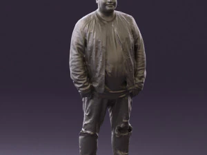 man in black jacket 18 0525 3d print ready 3D Print Model