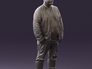 man in black jacket 18 0525 3d print ready 3D Print Model