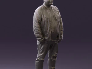 man in black jacket 18 0525 3d print ready 3D Print Model