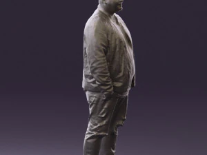 man in black jacket 18 0525 3d print ready 3D Print Model