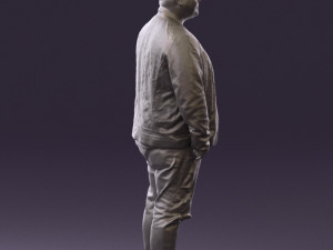 man in black jacket 18 0525 3d print ready 3D Print Model