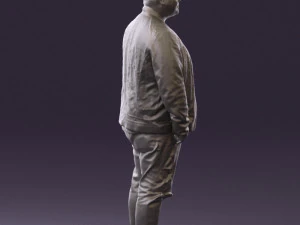 man in black jacket 18 0525 3d print ready 3D Print Model