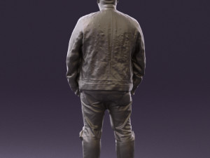 man in black jacket 18 0525 3d print ready 3D Print Model