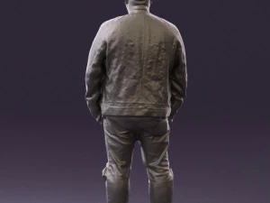 man in black jacket 18 0525 3d print ready 3D Print Model