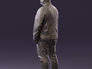 man in black jacket 18 0525 3d print ready 3D Print Model