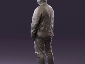 man in black jacket 18 0525 3d print ready 3D Print Model