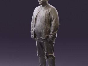 man in black jacket 18 0525 3d print ready 3D Print Model