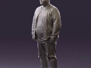 man in black jacket 18 0525 3d print ready 3D Print Model