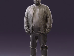 man in black jacket 18 0525 3d print ready 3D Print Model