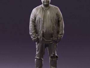 man in black jacket 18 0525 3d print ready 3D Print Model