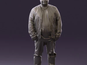 man in black jacket 18 0525 3d print ready 3D Print Model