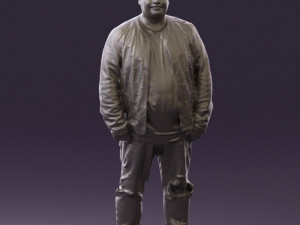 man in black jacket 18 0525 3d print ready 3D Print Model