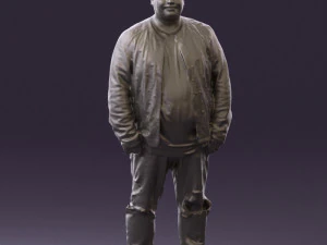 man in black jacket 18 0525 3d print ready 3D Print Model