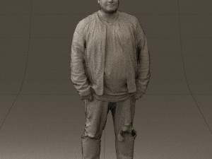 man in black jacket 18 0525 3d print ready 3D Print Model