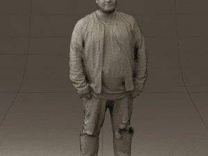 man in black jacket 18 0525 3d print ready 3D Print Model