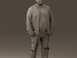 man in black jacket 18 0525 3d print ready 3D Print Model