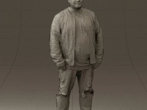 man in black jacket 18 0525 3d print ready 3D Print Model