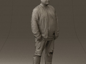 man in black jacket 18 0525 3d print ready 3D Print Model
