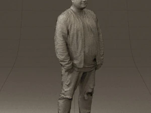 man in black jacket 18 0525 3d print ready 3D Print Model