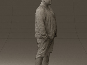 man in black jacket 18 0525 3d print ready 3D Print Model