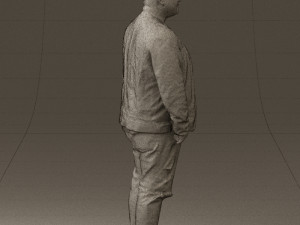 man in black jacket 18 0525 3d print ready 3D Print Model