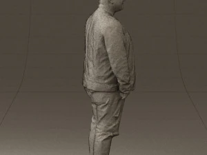 man in black jacket 18 0525 3d print ready 3D Print Model