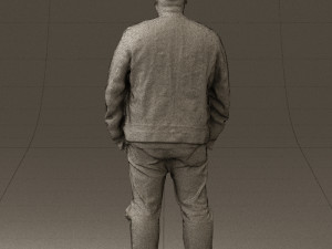 man in black jacket 18 0525 3d print ready 3D Print Model