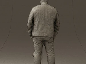 man in black jacket 18 0525 3d print ready 3D Print Model