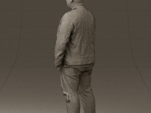 man in black jacket 18 0525 3d print ready 3D Print Model