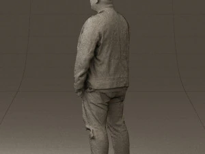 man in black jacket 18 0525 3d print ready 3D Print Model