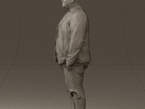 man in black jacket 18 0525 3d print ready 3D Print Model