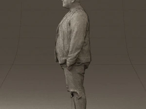 man in black jacket 18 0525 3d print ready 3D Print Model