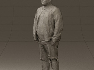 man in black jacket 18 0525 3d print ready 3D Print Model