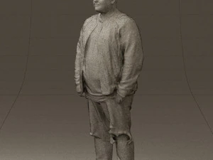 man in black jacket 18 0525 3d print ready 3D Print Model