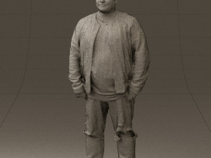 man in black jacket 18 0525 3d print ready 3D Print Model