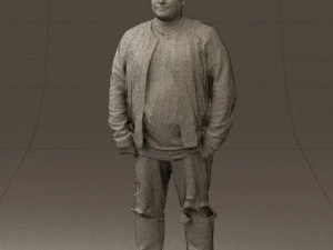 man in black jacket 18 0525 3d print ready 3D Print Model