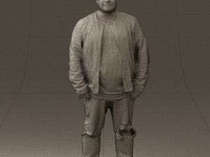 man in black jacket 18 0525 3d print ready 3D Print Model