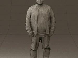 man in black jacket 18 0525 3d print ready 3D Print Model