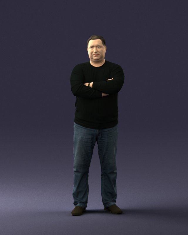 fat man jeans 0522 3D मॉडल .c4d .max .obj .3ds .fbx .stl .blend 