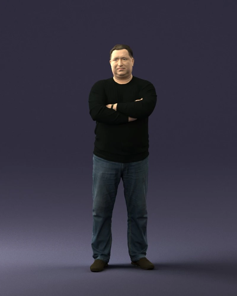 fat man jeans 0522 3D Model .c4d .max .obj .3ds .fbx .stl .blend 