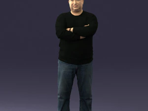 homem gordo jeans 0522 impress&atilde;o 3d pronto Modelo de Impressão 3D