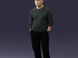 bald man sweater 0523 3D Модель