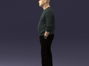 bald man sweater 0523 3D Модель