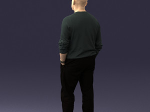 bald man sweater 0523 3D Модель
