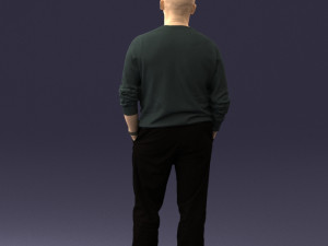 bald man sweater 0523 3D Модель