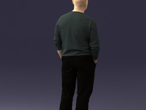 bald man sweater 0523 3D Модель